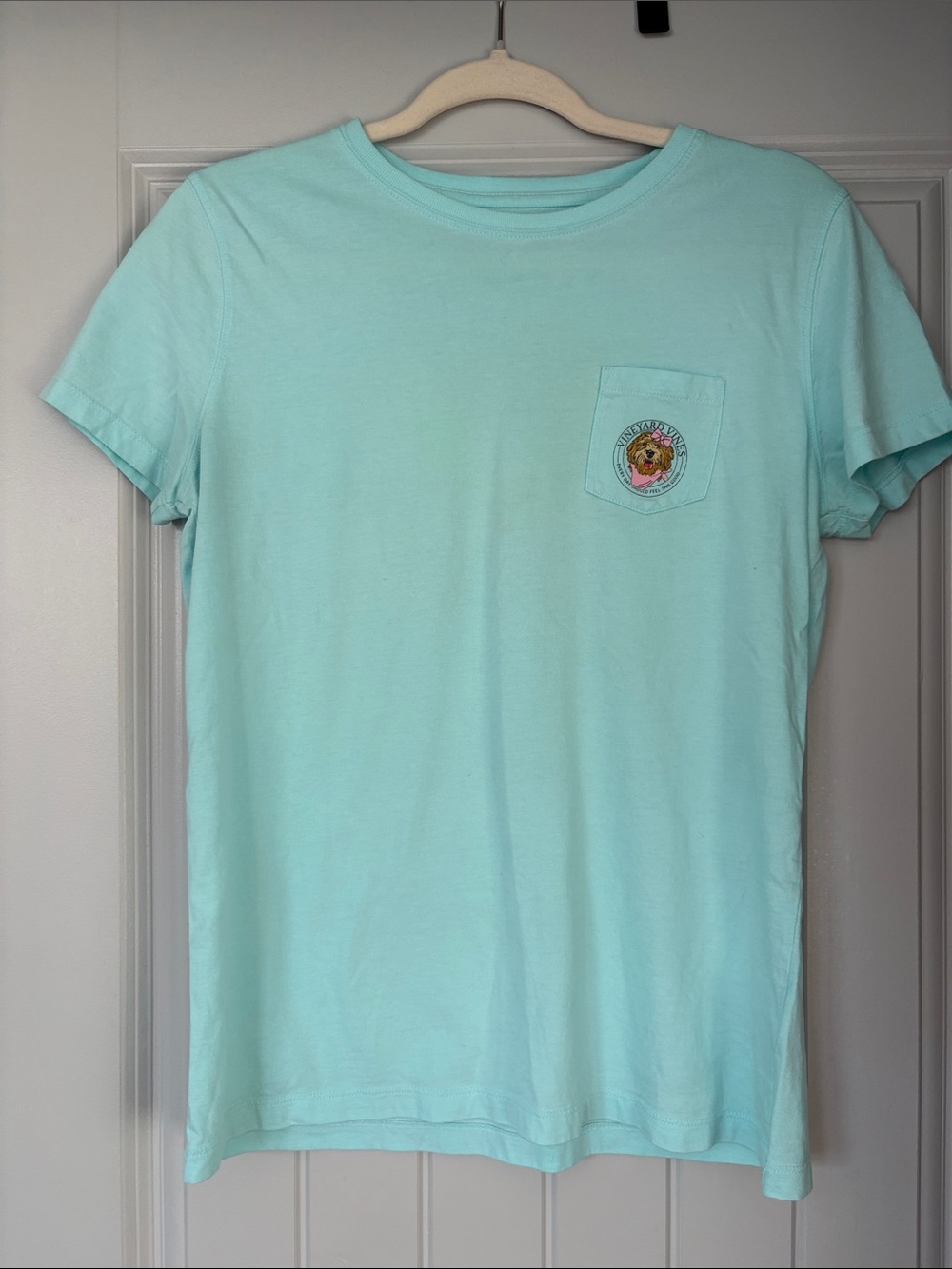 Vineyard Vines Mint Green Short Sleeve Pocket Tee with Whale Patch